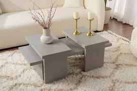 Kavos staliukas, „Hanah Home“, pilkas, 110 x 30 x 45