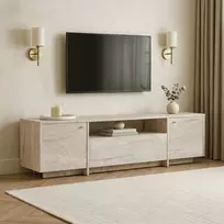 TV staliukas, „Hanah Home“, travertinas, 180 x 46 x 35
