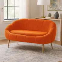 Dvivietė sofa, „Hanah Home“, oranžinė, 130 x 105 x 50