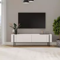 TV staliukas, Hanah Home, baltas, 160 x 45,6 x 31,4