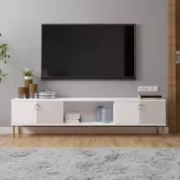 TV staliukas, Hanah Home, baltas, 180 x 45 x 30