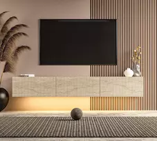 TV staliukas, Hanah Home, travertinas, 180 x 28,6 x 31,4
