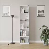 Knygų lentyna, „Hanah Home“, balta, 43 x 182 x 26