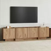 TV staliukas, „Hanah Home“, atlantinė pušis, antracito spalvos, 180 x 46 x 35