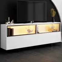 TV staliukas, Hanah Home, baltas, 180 x 67 x 32
