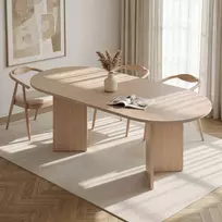 Išskleidžiamas valgomojo stalas, „Hanah Home“, „Pusula Oak“, 160 x 75 x 90