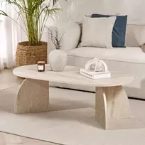 Kavos staliukas, „Hanah Home“, travertinas, 120 x 40 x 60