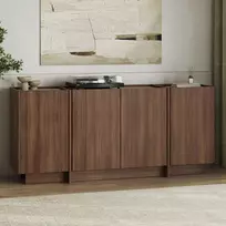 Konsolė, „Hanah Home“, travertinas, Milano riešutmedis, 180 x 80 x 45