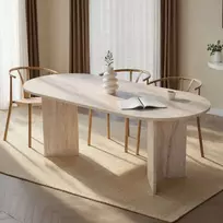 Valgomojo stalas, „Hanah Home“, travertinas, 200 x 75 x 90
