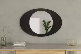 Veidrodis, „Hanah Home“, juodas, 60 x 90 x 2,2