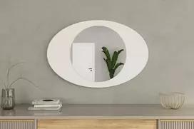 Veidrodis, „Hanah Home“, baltas, 60 x 90 x 2,2