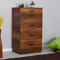 Komoda, „Hanah Home“, riešuto spalvos, 60 x 108 x 44