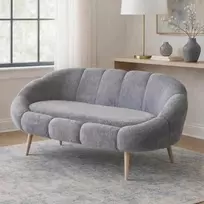 Dvivietė sofa, „Hanah Home“, pilka, 130 x 105 x 50