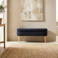 Pufas, „Hanah Home“, juodas, 90 x 46 x 35