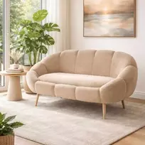 Dvivietė sofa, „Hanah Home“, smėlio spalvos, 130 x 105 x 50