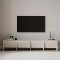 TV staliukas, „Hanah Home“, travertinas, 180 x 40 x 35