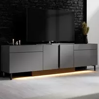 TV staliukas, Hanah Home, antracito spalvos, 180 x 50 x 32