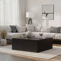 Kavos staliukas, „Hanah Home“, juodo medžio, 90 x 35 x 90