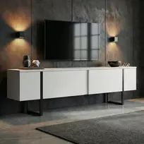 TV staliukas, „Hanah Home“, baltas arba juodas, 180 x 45 x 30