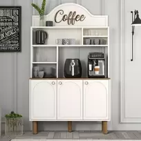 Kavos baro spintelė, „Hanah Home“, kreminė, 120 x 203 x 35