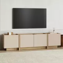 TV staliukas, „Hanah Home“, safyro ąžuolo spalvos, 180 x 46 x 35