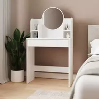 Makiažo staliukas, „Hanah Home“, baltas, 74,8 x 135 x 34,8