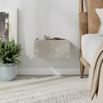 Naktinis staliukas, „Hanah Home“, smiltainis Travertinas, 38,4 x 18,5 x 31