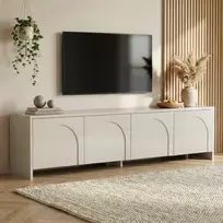TV staliukas, Hanah Home, kreminės spalvos, 180 x 45 x 32