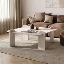 Kavos staliukas, „Hanah Home“, travertinas, 117 x 35 x 117