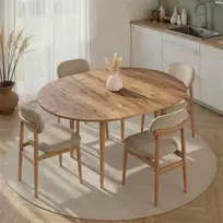 Išskleidžiamas valgomojo stalas, „Hanah Home“, atlantinė pušis, 100 x 75 x 100