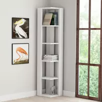 Knygų lentyna, Hanah Home, balta, 31,8 x 160,8 x 31,8