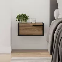Naktinis staliukas, „Hanah Home“, juodo medžio, Oud, 40 x 18,8 x 30