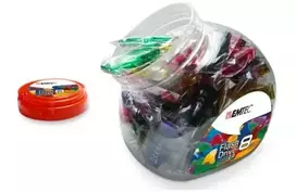 Emtec ECMMD16GC410JAR80 USB atmintukas 16GB USB A tipo 2.0 Mėlyna, Žalia, Violetinė, Raudona, Geltona