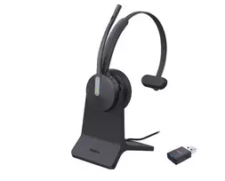 Yealink WH64 Hybrid Mono with Charging Stand Headset Laisvų rankų įranga Bevielis Su lankeliu Biuras / skambučių centras Mikro USB Bluetooth Juoda