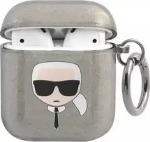 Glitter Karl`s Head Case Apple AirPods 1/ 2 Black