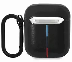 Leather Curved Line AirPods 1/2 cover black