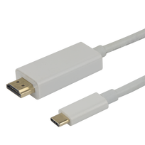 USB-C - HDMI kabelis DELTACO, 4K UHD, paauksuotas, 1 m, baltas / USBC-HDMI-1010A / 1903813