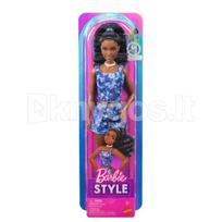 BARBIE FASHIONISTAS lėlė madistė mėlyna suknele (JJN61)
