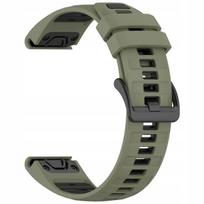 BestAccessories, dirželis Garmin Fenix 3, 5X, 6X, 7X, 8 (51 mm), Instinct 2X, 3, Epix 2 Pro (51 mm), 26 mm, žalia ir juoda