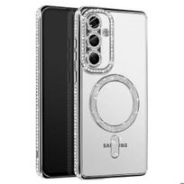 Coque - Samsung - Galaxy A56 - Sidabro Kristalai - Atspari - Suderinama su MagSafe