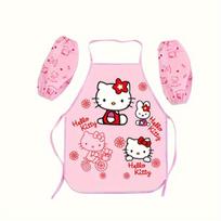 Hello Kitty vaikiška prijuostė su rankovėmis