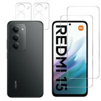 Grūdintas Stiklas Xiaomi Redmi 15 ir Kameros Apsauga [2 vnt. komplektas] Phonillico® Stiklo Apsaugos Filmas