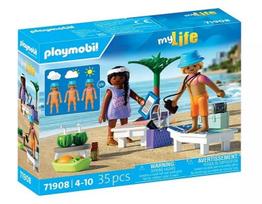 Žaislas - PLAYMOBIL - 71908 - Atostogaujanti pora - Paplūdimys - Gultai