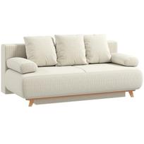 Sofa-lova išskleidžiama su patalynės dėže, 188 x 140 cm, smėlio spalvos