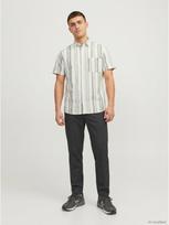 JACK&JONES Vyriški marškiniai trumpomis rankovėmis su linu, LINEN