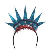 Festives Liberty Goddesses Crown Women's Halloween Headbands Cosplay Headpiece for Parades And Community Gatherings 1 mėlyna