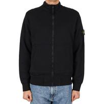 Stone Island Solid Color Badge Zip Stand Collar Long Sleeve Jacket Men jackets L1S156100063S0051-V0029 M black