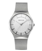 Bering Scandinavian Men's & Women's Mesh Watch, Stainless Steel Sapphire, 2025 Good Design Award white