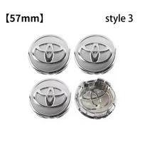 4pcs/Lot 57mm 62mm Refitting Car Wheel Center Caps Hub Center Covers For Toyota YARiS RAIZE Corolla Camry RAV4 Car Accessories white