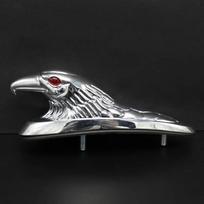 Metalinė Motociklo Erelio Galva Universali Realistiška Priekinio Purvasaugio Apdaila Aliuminio Chromuotas Padengimas Patvari sidabras